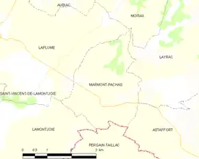 Poziția localității Marmont-Pachas