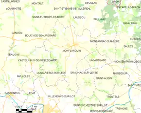 Poziția localității Monflanquin