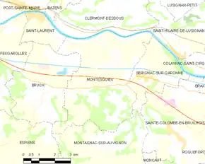 Poziția localității Montesquieu