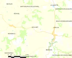 Poziția localității Moulinet