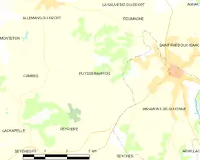 Poziția localității Puysserampion