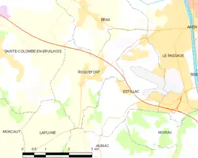Poziția localității Roquefort