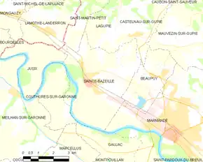 Poziția localității Sainte-Bazeille