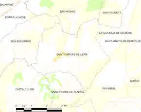 Poziția localității Saint-Caprais-de-Lerm