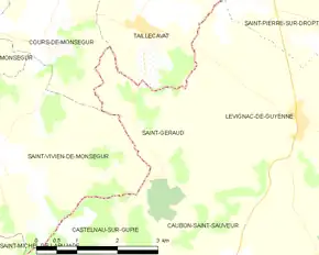 Poziția localității Saint-Géraud