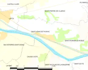Poziția localității Saint-Jean-de-Thurac