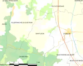 Poziția localității Saint-Léon