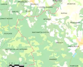 Poziția localității Saint-Martin-Curton