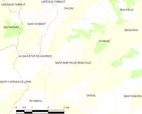 Poziția localității Saint-Martin-de-Beauville