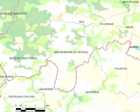 Poziția localității Sainte-Maure-de-Peyriac