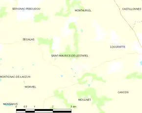 Poziția localității Saint-Maurice-de-Lestapel