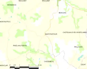 Poziția localității Saint-Pastour