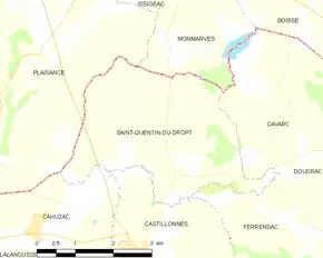 Poziția localității Saint-Quentin-du-Dropt