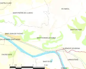 Poziția localității Saint-Romain-le-Noble