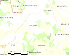 Poziția localității Saint-Sernin