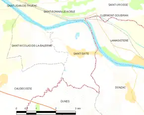 Poziția localității Saint-Sixte