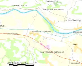 Poziția localității Sérignac-sur-Garonne