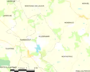 Poziția localității Villebramar