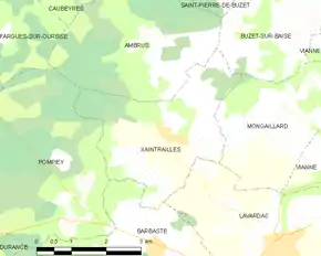 Poziția localității Xaintrailles