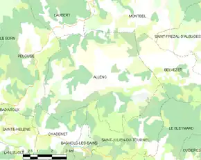 Poziția localității Allenc