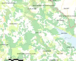 Poziția localității Auroux