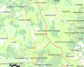 Poziția localității Pied-de-Borne