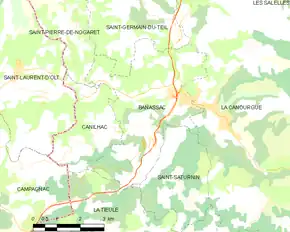 Poziția localității Banassac