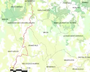 Poziția localității Brion