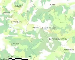 Poziția localității Chadenet