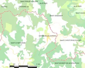 Poziția localității Chambon-le-Château