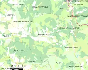 Poziția localității Chasseradès