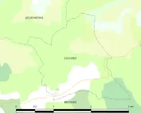 Poziția localității Cocurès