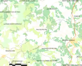 Poziția localității Fau-de-Peyre