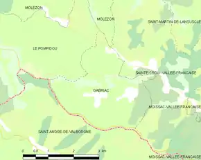 Poziția localității Gabriac