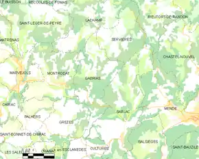 Poziția localității Gabrias