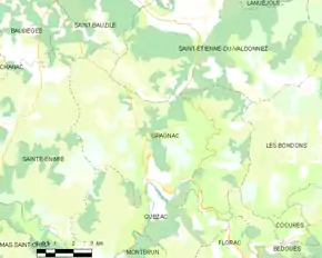 Poziția localității Ispagnac