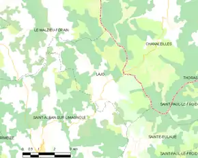 Poziția localității Lajo