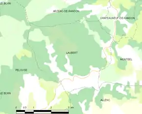 Poziția localității Laubert