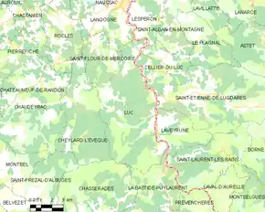 Poziția localității Luc