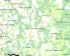 Poziția localității Saint-Alban-sur-Limagnole
