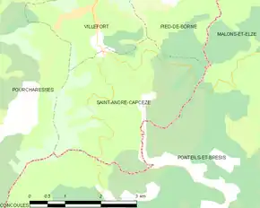 Poziția localității Saint-André-Capcèze
