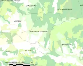 Poziția localității Saint-Frézal-d'Albuges