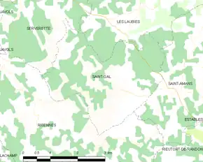 Poziția localității Saint-Gal