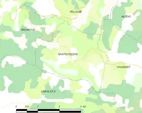 Poziția localității Sainte-Hélène