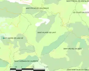 Poziția localității Saint-Hilaire-de-Lavit