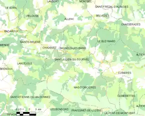 Poziția localității Saint-Julien-du-Tournel