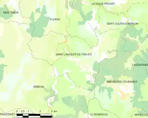 Poziția localității Saint-Laurent-de-Trèves