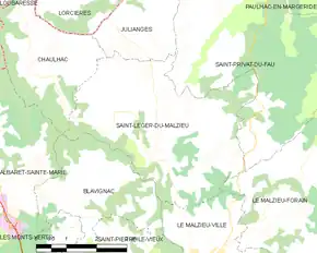 Poziția localității Saint-Léger-du-Malzieu