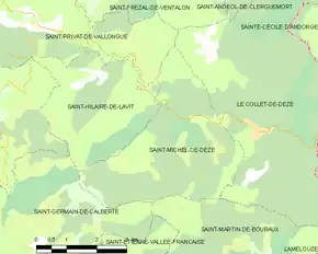 Poziția localității Saint-Michel-de-Dèze