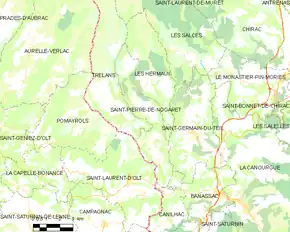 Poziția localității Saint-Pierre-de-Nogaret